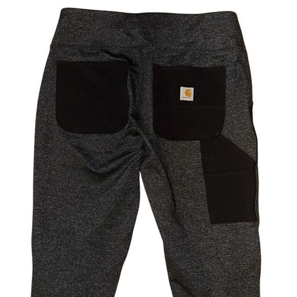 Carhartt FORCE FITTED lightweight UTILITY LEGGING women sz MED 8 gray/ black - Picture 4 of 12